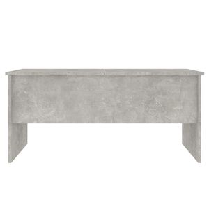 Table basse en bois d'ingénierie gris béton 40.2 po x 19.9 po x 18.3 po - Product Image 6