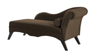 Sofá Chaise Longue Moderno de Terciopelo con Patas Cónicas y Respaldo Sólido, Mueble Contemporáneo para Sala de Estar o Dormitorio, Asiento Cómodo para el Hogar - Product Image 2