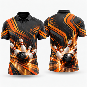 เสื้อโปโลโบว์ลิ่งพรีเมียมสำหรับผู้เล่นลีกและสโมสร แห้งเร็ว สปอร์ต แขนสั้น สำหรับผู้ชาย เสื้อโปโลสำหรับเล่นกีฬาโบว์ลิ่ง - Product Image 4