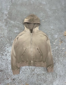 Pull à col rond pour homme, personnalisable en gros, avec finition délavée effet soleil et logo personnalisable pour streetwear haut de gamme. - Product Image 4