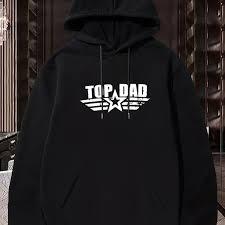 Sudadera con capucha con estampado gráfico TOP DAD – Ropa urbana novedosa de primera calidad para hombre - Product Image 2