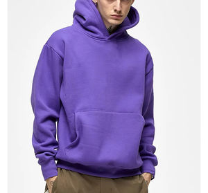 Sudadera básica para hombre, tejido rico en algodón, acabado suave, interior suave, corte relajado, con capucha y bolsillo, perfecta para uso casual. - Product Image 4