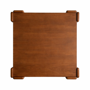 Mesa de Centro Cuadrada de Madera de Teca Sólida de Estilo Contemporáneo de Mediados de Siglo, Marca Niwara Bisoepo, Acabado Liso y Duradero de Alta Gama para Interiores de Apartamentos - Product Image 2
