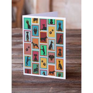 Lunatique A7 Taille 5x7 Cartes Vierge Paquet de 8 Cartes de Voeux Doberman Pinscher avec Enveloppes - Product Image 2