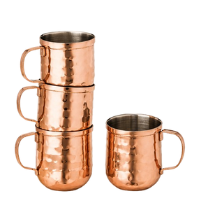 Juego de tazas Mosco Mule de cobre puro 100% hecho a mano con acabado martillado, beneficios ayurvédicos para la salud, taza para beber para el hogar y la oficina - Product Image 2