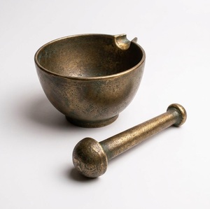 Mortero y pilón de hierro blanco de la mejor calidad, triturador de especias y hierbas, molinillo de píldoras para uso en cocina y laboratorio, herramienta de molienda de gres. - Product Image 3