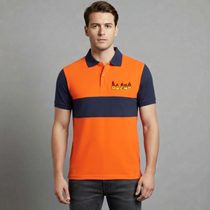 เสื้อโปโลผู้ชายผ้าปิเก้ 2 สี ปักโลโก้ตามสั่ง ผ้าฝ้าย 100% ขายส่ง พร้อมโลโก้แบบกำหนดเอง 2 สี สไตล์สตรีทแวร์ - Product Image 4