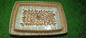 ชุดถาดเปลือกหอยมุกทำมือแบบดั้งเดิม ดีไซน์มุกแท้ สวยงาม ใช้งานได้หลากหลาย เหมาะสำหรับใส่ขนมหวาน ผลไม้อบแห้งในช่วงรอมฎอน - Product Image 5