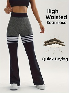 Custom High Waist Knitted Tight <b>Yoga</b> Pants High Quality Solid Seamless <b>Leggings</b> <b>Yoga</b> Tights Women <b>Leggings</b> - Product Image 2