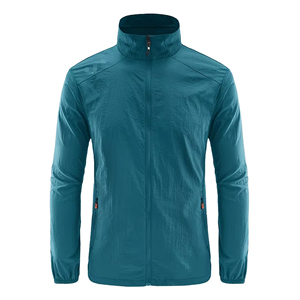 High Sale Men's <b>Sunscreen</b> Safari Jacket-Breathable UV Protection Thin Winter Windbreaker Lightweight Stand Collar Zipper Front - Product Image 6