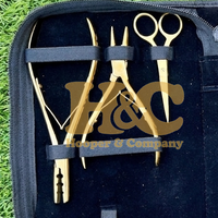 Nouveautés HOOPER COMPANY : Kit d'outils en acier pour extensions capillaires, Pince à bandes, Pince à boucles durable, Perles et Peigne pour usage commercial