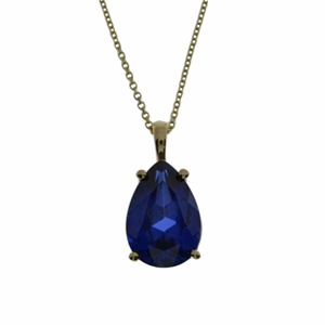 Collier pendentif en perle d'eau douce créée en laboratoire plaqué or 18 carats pour femme, forme poire classique, serti griffe, chaîne maille forçat, pour usage quotidien - Product Image 5