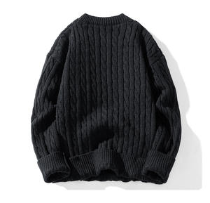 Suéter Personalizado de Punto Sólido para Hombre, Estilo Urbano, Jersey de Lana, Suéteres de Cachemira - Product Image 2