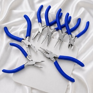 Luminex 5 Piece Jewelry Pliers Set Stainless Steel <b>Mini</b> Beading <b>Tool</b> <b>Kit</b> Orange Handles for DIY Jewelry Making - Product Image 4