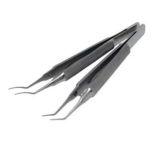 Pinzas de microcirugía oftalmológica Utrata de calidad premium, con mango corto dentado, para capsulorhexis manual - Product Image 3