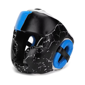 OEM Customized Durable Leather Portable Boxing Helmets <b>Training</b> <b>Head</b> Guard with Double Face Protector for MMA Martial Arts - Product Image 1