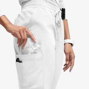 Ensemble de tenues médicales unisexes de haute qualité, style jogger, en coton satiné tricoté extensible dans les quatre sens, sans couture, pour usage hospitalier, livraison rapide - Product Image 3