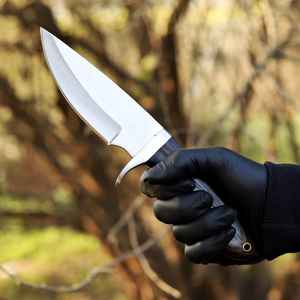 Cuchillos de Caza Hechos a Mano al por Mayor, de Acero con Alto Contenido de Carbono, Hoja Fija, Mango de Madera, para Supervivencia al Aire Libre y Camping, con Funda - Product Image 2