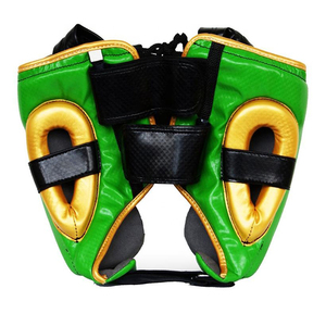 Protector de Cabeza de Boxeo 2026, Cuero PU Negro y Dorado, Resistente a Impactos, Unisex, Cierre de Velcro, Casco Deportivo para Adultos - Product Image 4