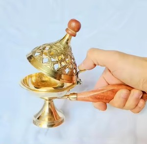 Small Size Brass Incense <b>Burner</b> Temple Worship Prayer Meditation Altar Church Decorative Incense <b>Burner</b> With Hanger - Product Image 3