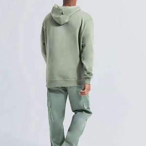 Sweat à capuche zippé en molleton uni personnalisé pour homme, coupe classique, style streetwear, impression en relief personnalisée, vente en gros, unisexe, OEM, grammage lourd - Product Image 2