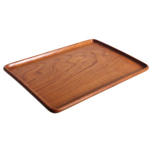 Plateau de service rectangulaire en bois naturel fantaisie pour la maison et l'hôtel, plateau de service pour le thé et le café, artisanat - Product Image 5