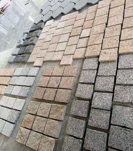 Outdoor Grey Granite Cobble Cube <b>Stone</b> 10x10 cm Natural Cut Blocks for Driveway Garden Pathway <b>Landscaping</b> Floor Paving set - Product Image 5