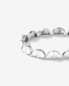 925 Silver Rhodium Plated Spike <b>Ring</b> Punk Style <b>Wedding</b> Band Women's Fine Jewelry - Product Image 3