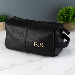 Custom Crazy Horse Leather Toiletry <b>Bag</b> Vintage <b>Men</b> Travel Dopp Kit Genuine Leather Shaving <b>Wash</b> Organizer <b>Bag</b> LYG-0111 - Product Image 1