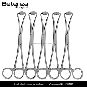 Pinces à serviettes chirurgicales Peers Bertram 14,5 cm en acier inoxydable, à pointes dentelées et rainurées, de haute qualité - Product Image 2