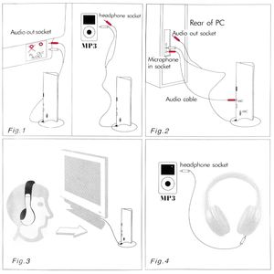 Casque audio sans fil HiFi RF supra-auriculaire avec portée de 30 m, microphone intégré, câble en Y, écouteurs de monitoring, émetteur-récepteur - Product Image 6