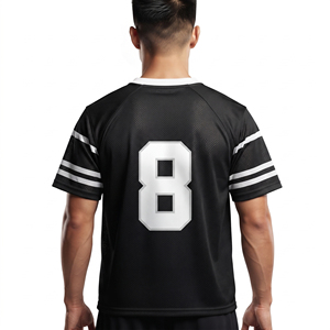 เสื้อลาครอสคอวีผ้าตาข่ายสำหรับผู้ชายแบบสั่งทำพิเศษ หมายเลขทีมแบบซับลิเมชั่น ระบายอากาศได้ดี แขนสั้น - Product Image 2