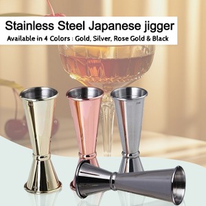 Bulk Stainless Steel Japanese Durable Jigger Bar Accessories Double <b>Sided</b> Peg Measures Shot Glass Wine Cocktail Measurements - Product Image 6