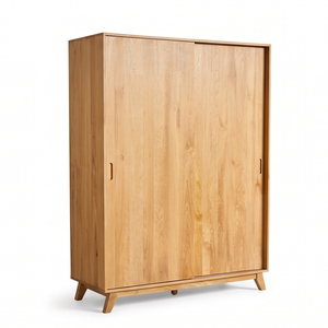 Armario Moderno de Madera Maciza, Diseño de Mediados de Siglo, Duradero y Ecológico, Mueble de Almacenamiento para Sala de Estar - Product Image 2