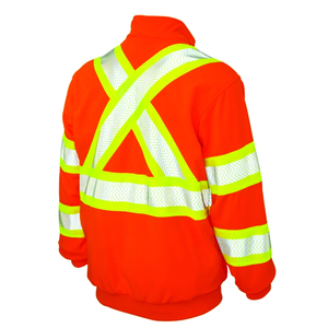 Veste de travail de sécurité avec bandes réfléchissantes pour la construction routière, la gestion du trafic et le personnel des sites industriels - Product Image 6