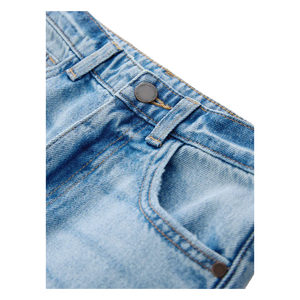 Jeans de Mezclilla de Algodón Azul Claro para Niños, Corte Holgado, Pierna Ancha, Cintura Media, Casuales, Transpirables, para Primavera, Verano, Otoño e Invierno - Product Image 4