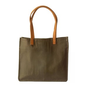 <b>Canvas</b> <b>Tote</b> Bag Large Size Shoulder Handle Shopping Bag for Groceries and Daily Use Black and Natural Colors - Product Image 3