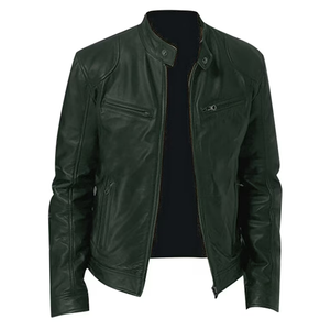 Custom Fashion Leather Olive Color Jackets for <b>Men</b> Wholesale Supply Personalized Designs, Embroidery jacket for <b>men</b> - Product Image 5