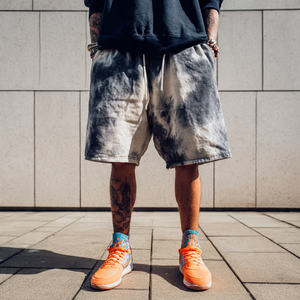 Pantalones Cortos de Chándal Tie Dye de Alta Calidad para Hombre, Estilo Jogger, Lavado Ácido, para Gimnasio y Fitness, Lavado a la Piedra, para Invierno - Product Image 4