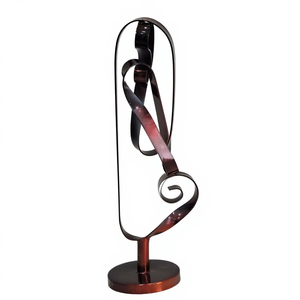 Escultura Contemporánea Abstracta de Aluminio - Elegante Arte de Cinta Fluida sobre Pedestal - Decoración Moderna Minimalista para Hogar u Oficina - Product Image 1