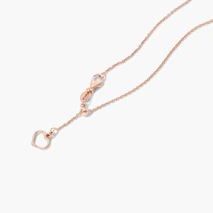 สร้อยคอเพชรคอมโพสิตทรงลูกแพร์สีโรสโกลด์ - Product Image 6
