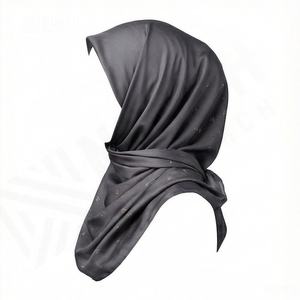 Pañuelos Hijab de Seda Chifón Transpirable con Estampado Digital de Lazos Florales de Marca Personalizada, de Alta Calidad, Suaves y Étnicos para Mujeres Musulmanas - Product Image 3