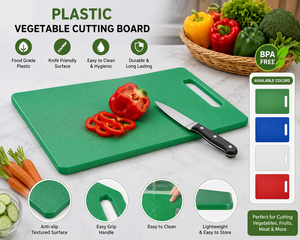 Grande planche à découper en plastique d'origine indienne en forme de rectangle Qualité d'exportation de matériaux PP durables pour un usage domestique - Product Image 1