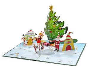 ทางเลือกที่ดีที่สุดสําหรับการตกแต่ง Handmade การเฉลิมฉลองคริสต์มาส 3D Pop Up การ์ดอวยพรสุขสันต์วันใหม่จากเวียดนามผู้ผลิต - Product Image 2