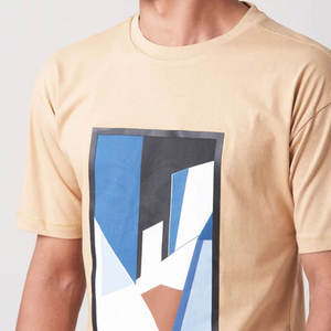 Camiseta de algodón 100% de último estilo y nuevo diseño, ropa urbana con logo impreso personalizado, corte holgado, precio al por mayor para hombre - Product Image 4
