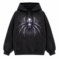 Sweat à capuche personnalisé respirant et épais avec motif araignée pour adultes - Fabricant OEM en gros