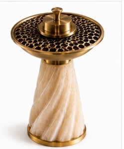Quemador de Incienso de Metal Dorado de Lujo, Quemador de Bakhoor, Porta Incienso de Oud, Quemador de Fragancias Árabes, Decoración para el Hogar, Vestíbulo de Hotel - Product Image 4