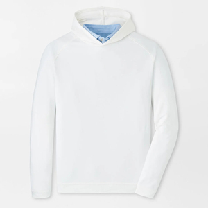 Sudadera con Capucha Blanca para Hombre, Corte Regular, Color Sólido, Tejido de Algodón, Estilo Casual para Otoño, Sudadera Clásica de Alto Rendimiento - Product Image 1