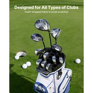 Borsa da Golf Ergonomica con 15 Scomparti Divisori, Tasche Lunghe per Organizzazione, Materiale PU, Comoda Tracolla Sportiva - Product Image 3