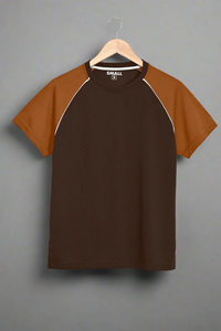 T-shirt '' SOSH 4 '' pour homme, manches raglan contrastées, col rond classique - Product Image 2